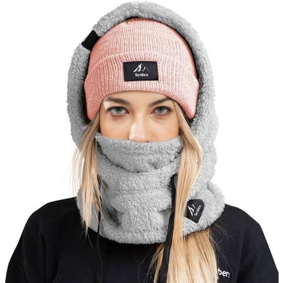 Face Mask Neck Warmer Scarf Helmet Hood Grey - Picture 1 of 5